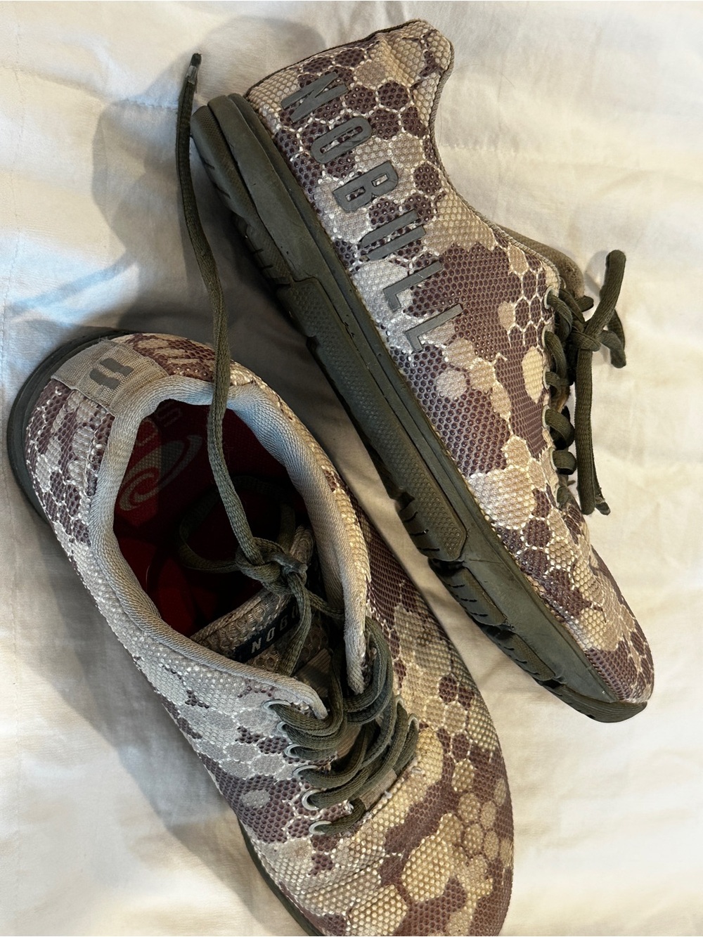 NOBULL Olive Green and Brown Camouflage Training Shoes - Picture 4 of 5